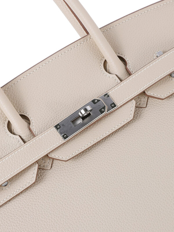 Birkin 30 in Premium Full-Grain Togo Leather (Imported) – Cream White with Signature Silver-Tone Hardware