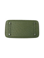 Birkin 30 in Premium Grade-A Ostrich Leather - Olive Green with Palladium Hardware (Classic Women's Handbag, Blind Stamp)