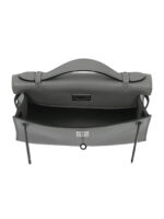 SF Kelly22 Calfskin Bag-Premium Rain Cloud Gray with Signature Silver-Tone Hardware