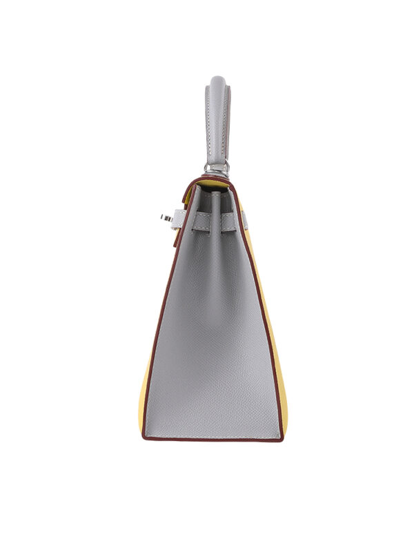 Kelly 25 Sellier in Epsom Leather - Elephant Gray with Silver Hardware